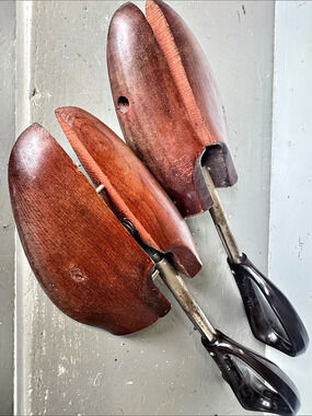 Vintage Wooden Shoe Trees Set